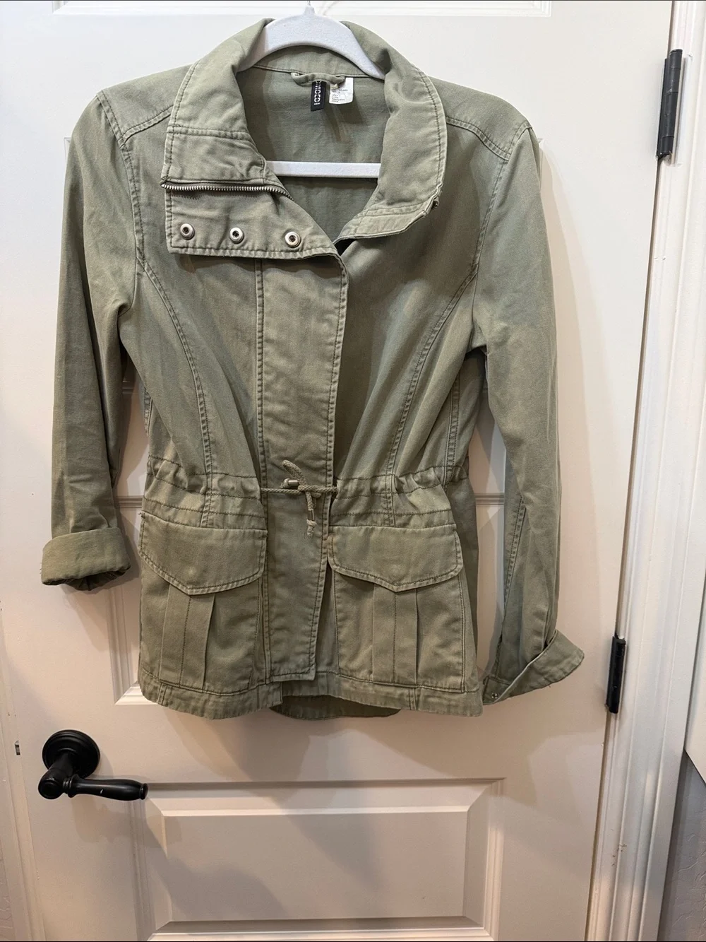 Utility Anorak Jacket in Olive Green H&M